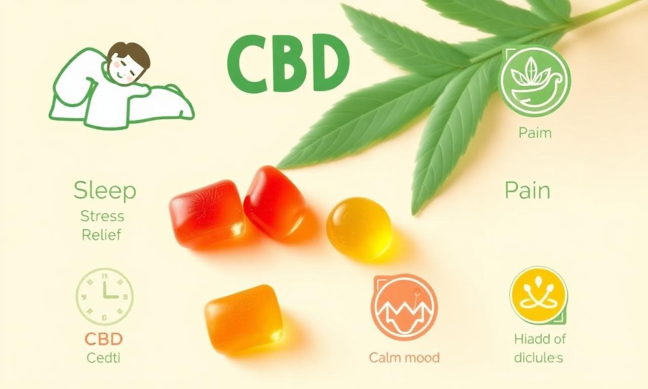 Benefits of Simple CBD Gummies infographic