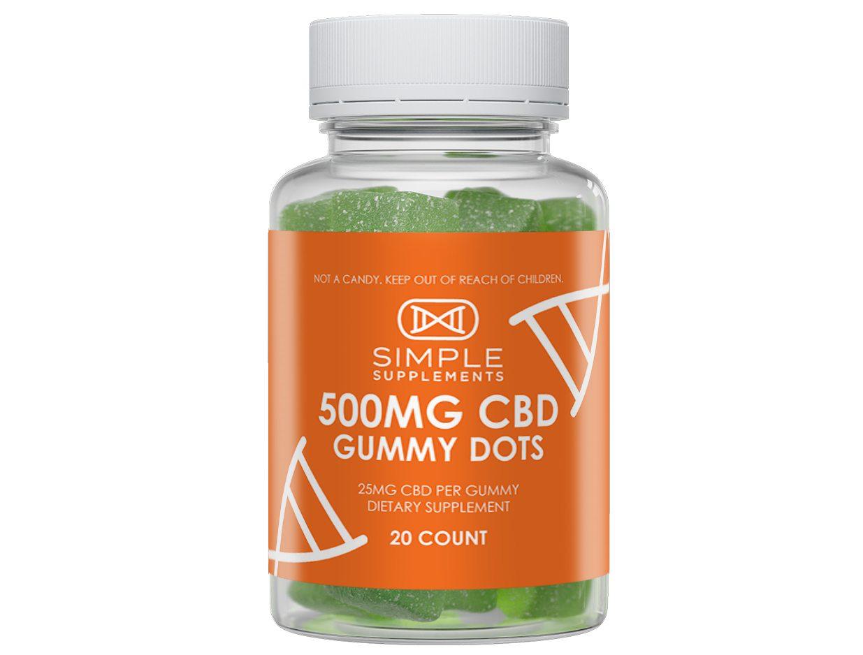 Simple CBD Gummies 500MG bottle